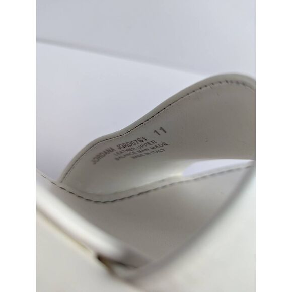 Steve Madden Jordana white leather chunky platform sandal heels women's 11 - Picture 6 of 9